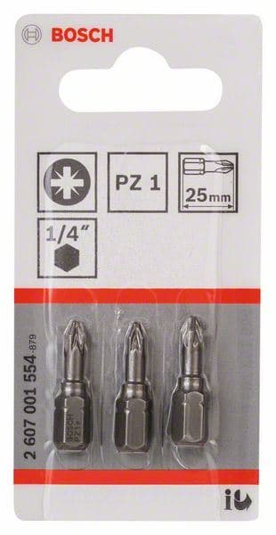 Bit odvrtača ekstra-tvrdi Bosch 2607001554, PZ 1, 25 mm - slika 2