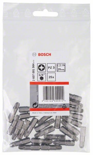 Bit odvrtača ekstra-tvrdi Bosch 2607001564, PZ 3, 25 mm, 1 komad - slika 2
