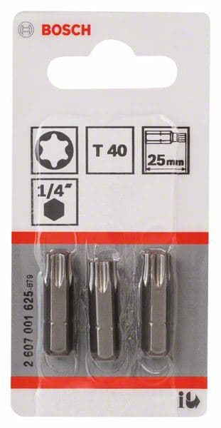 Bit odvrtača ekstra-tvrdi Bosch 2607001625, T40, 25 mm - slika 2