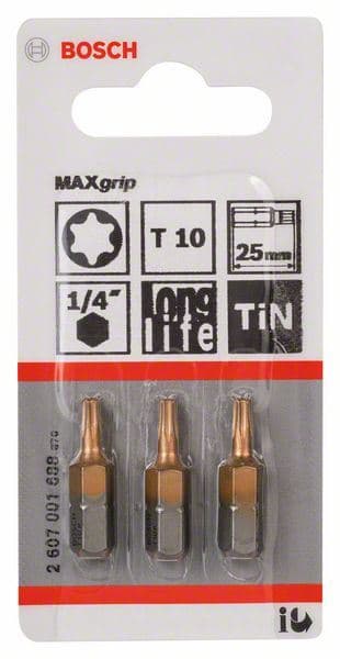 Bit odvrtača Max Grip Bosch 2607001688, T10, 25 mm - slika 2