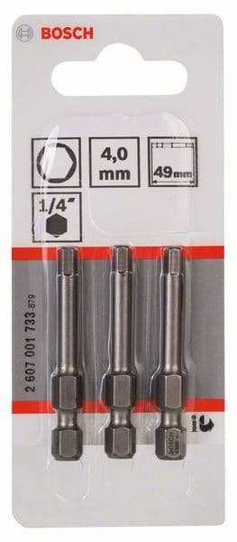 Bit odvrtača ekstra-tvrdi Bosch 2607001733, HEX 4, 49 mm - slika 2