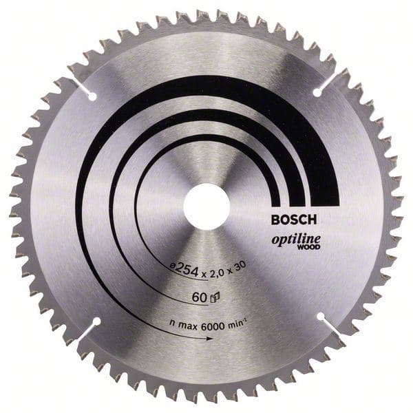 List kružne testere Optiline Wood Bosch 2608640436, 254 x 30 x 2,0 mm, 60 - slika 2