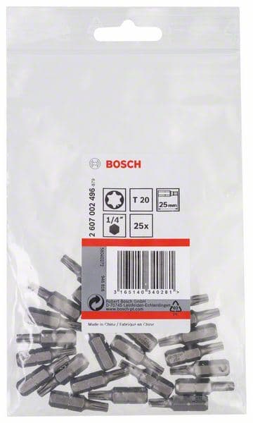 Bit odvrtača ekstra-tvrdi Bosch 2607002496, T20, 25 mm - slika 2