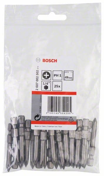 Bit odvrtača ekstra-tvrdi Bosch 2607002502, PH 1, 49 mm - slika 2