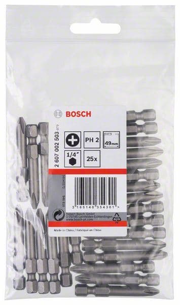 Bit odvrtača ekstra-tvrdi Bosch 2607002503, PH 2, 49 mm - slika 2