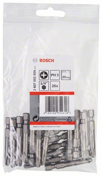 Bit odvrtača ekstra-tvrdi Bosch 2607002504, PH 3, 49 mm - slika 2