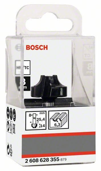 Profilno glodalo E Bosch 2608628355, 8 mm, R1 6,3 mm, D 25,4 mm, L 14 mm, G 46 mm - slika 2