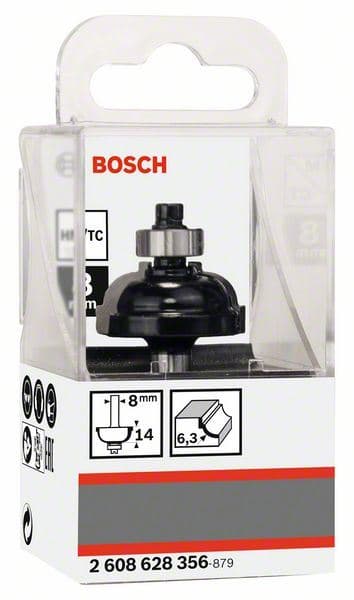 Profilno glodalo F Bosch 2608628356, 8 mm, R1 6,3 mm, D 28,5 mm, L 13,2 mm, G 54 mm - slika 2