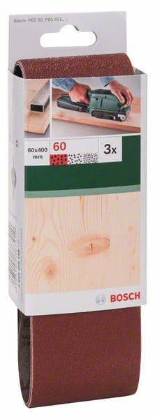 Bosch 2609256188, 3-delni set brusnih traka za tračne brusilice, crveni kvalitet - slika 2