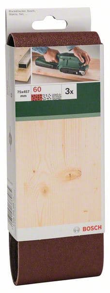 Bosch 2609256205, 3-delni set brusnih traka za tračne brusilice, crveni kvalitet - slika 2