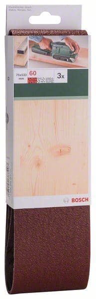 3-delni set brusnih traka za tračne brusilice, crveni kvalitet Bosch 2609256217 - slika 2