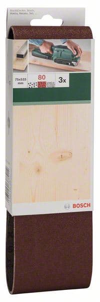 3-delni set brusnih traka za tračne brusilice, crveni kvalitet Bosch 2609256218 - slika 2