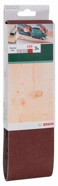 Bosch 2609256219, 3-delni set brusnih traka za tračne brusilice, crveni kvalitet - slika 2