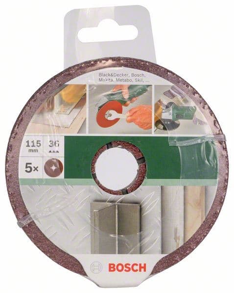 Bosch 2609256244, 5-delni set brusnih fiber diskova za ugaone brusilice, korund - slika 2