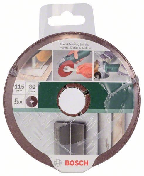 Bosch 2609256246, 5-delni set brusnih fiber diskova za ugaone brusilice, korund - slika 2