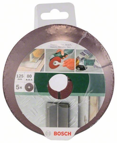 5-delni set brusnih fiber diskova za ugaone brusilice, korund Bosch 2609256252 - slika 2