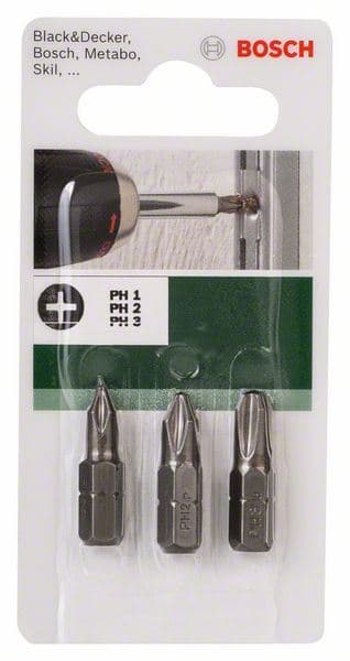 3-delni set bitova odvrtača Standard za Phillips šrafove sa ukrštenim prorezom (PH) Bosch 2609255964 - slika 3