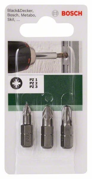3-delni set bitova odvrtača za Pozidriv šrafove sa ukrštenim prorezom (PZ) Bosch 2609255967 - slika 3