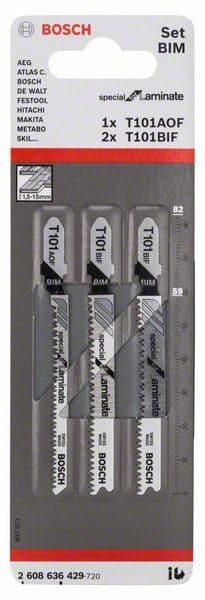 3-delni set listova ubodne testere Bosch 2608636429, T 101 BIF (2x); T 101 AOF - slika 2
