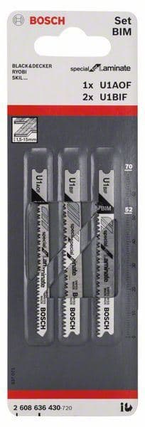 3-delni set listova ubodne testere Bosch 2608636430, U 1 BIF (2x); U 1 AOF - slika 2