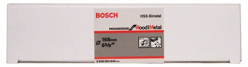 Testera za otvore HSS-bimetal za standardne adaptere Bosch 2608584840, 168 mm, 6 5/8"