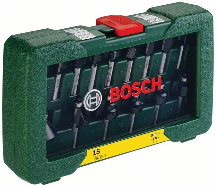 15-delni set TC glodala (8 mm prihvat) Bosch 2607019469 - slika 2