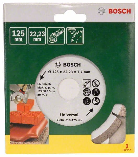 Dijamantska rezna ploča za građevinski materijal, Ø 125 mm Bosch 2607019475 - slika 2