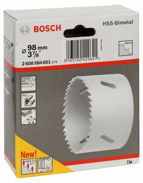 Testera za otvore HSS-bimetal za standardne adaptere Bosch 2608584851, 98 mm, 3 7/8"