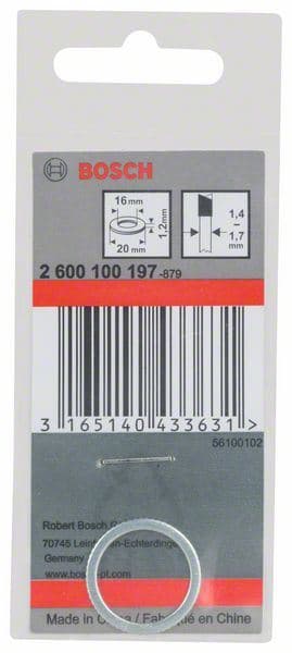 Redukcioni prsten za listove kružne testere Bosch 2600100197, 20 x 16 x 1,2 mm - slika 2
