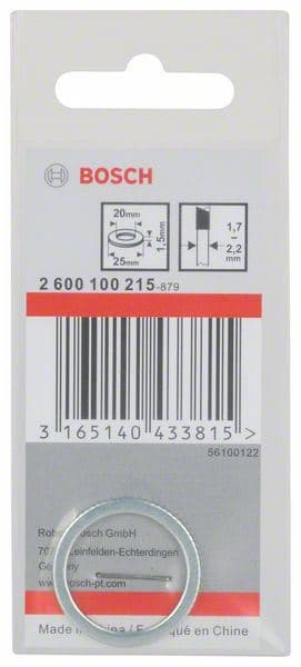 Redukcioni prsten za listove kružne testere Bosch 2600100215, 25 x 20 x 1,5 mm - slika 2