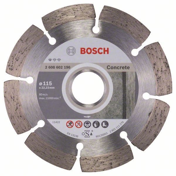 Dijamantska rezna ploča Standard for Concrete Bosch 2608602196, 115 x 22,23 x 1,6 x 10 mm - slika 2