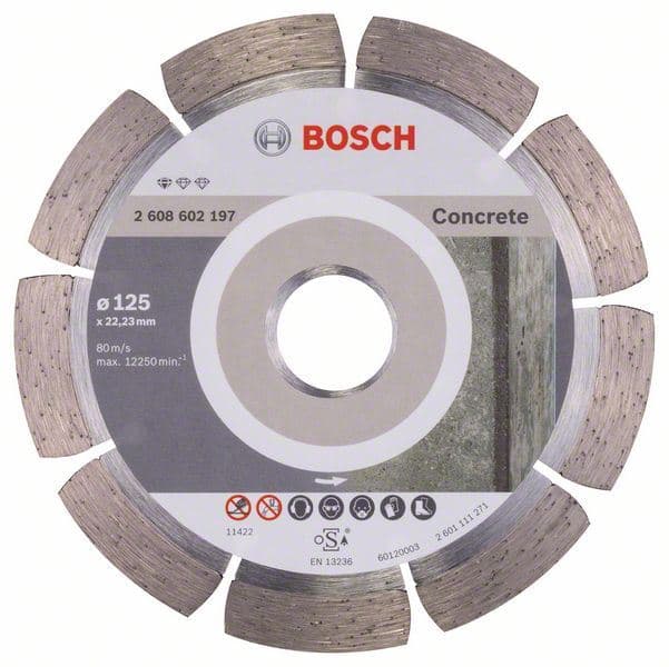 Dijamantska rezna ploča Standard for Concrete Bosch 2608602197, 125 x 22,23 x 1,6 x 10 mm - slika 2