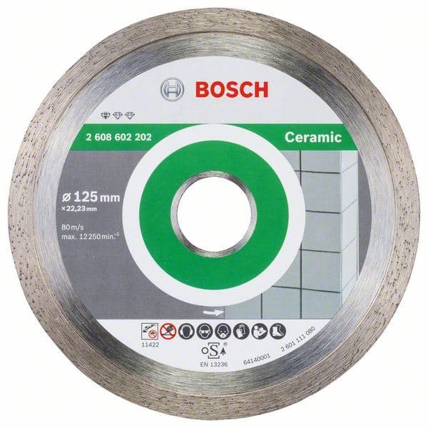 Dijamantska rezna ploča Standard for Ceramic Bosch 2608602202, 125 x 22,23 x 1,6 x 7 mm - slika 2