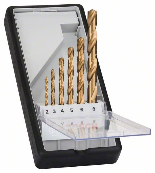 6-delni Robust Line set burgija za metal HSS-TiN, 135° Bosch 2607010530, 2; 3; 4; 5; 6; 8 mm, 135° - slika 2