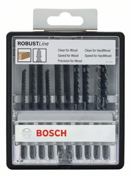 10-delni Robust Line set listova ubodne testere Wood Expert T-prihvat Bosch 2607010540, T 101 AO; T 101 B; T 101 BR; T 101 AOF; T 101 BF; T 101 BRF; T 244 D; T 144 D; T 144 DF; T 144 DP - slika 2