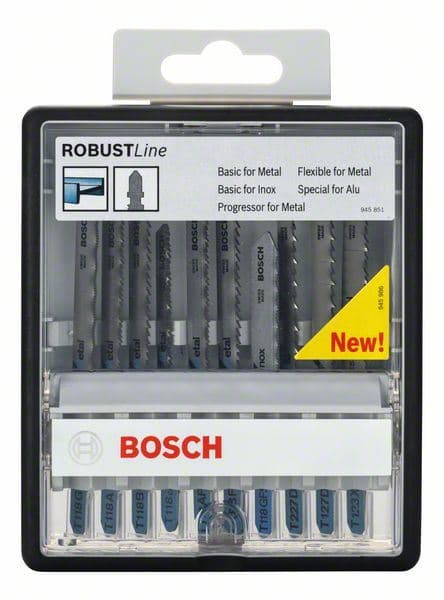 10-delni Robust Line set listova ubodne testere Metal Expert T-prihvat Bosch 2607010541, T 118 G; T 118 A; T 118 B; T 118 EOF; T 118 AF; T 118 BF; T 118 GFS; T 227 D; T 127 D; T 123 X - slika 2