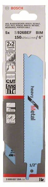 List univerzalne testere S 926 BEF Bosch 2608657394, Heavy za Metal - slika 2