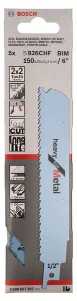 List univerzalne testere S 926 CHF Bosch 2608657397, Heavy za Metal - slika 2