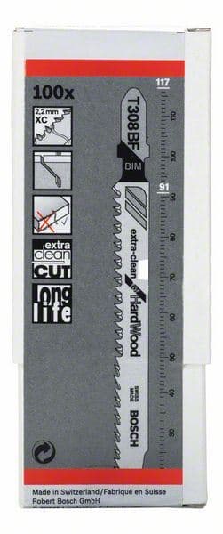 List ubodne testere T 308 BF Bosch 2608636571, Extraclean za tvrdo Drvo - slika 2