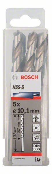 Burgija za metal HSS-G, DIN 338 Bosch 2608585522, 10,1 x 87 x 133 mm