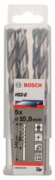 Burgija za metal HSS-G, DIN 338 Bosch 2608585528, 10,8 x 94 x 142 mm