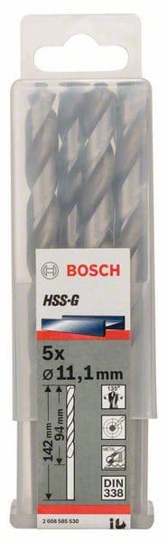 Burgija za metal HSS-G, DIN 338 Bosch 2608585530, 11,1 x 94 x 142 mm