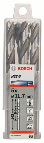 Burgija za metal HSS-G, DIN 338 Bosch 2608585535, 11,7 x 94 x 142 mm