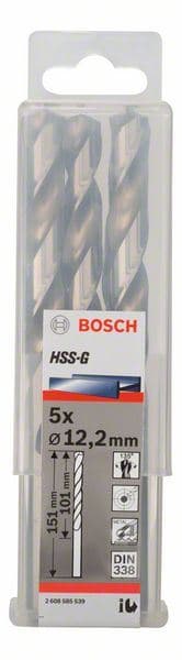Burgija za metal HSS-G, DIN 338 Bosch 2608585539, 12,2 x 101 x 151 mm