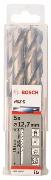 Burgija za metal HSS-G, DIN 338 Bosch 2608585543, 12,7 x 101 x 151 mm