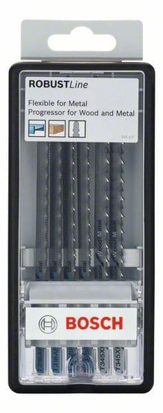 6-delni Robust Line set listova ubodne testere Metal Profile T-prihvat Bosch 2607010573, T 318 AF (2x); T 318 BF (2x); T 345 XF (2x) - slika 2