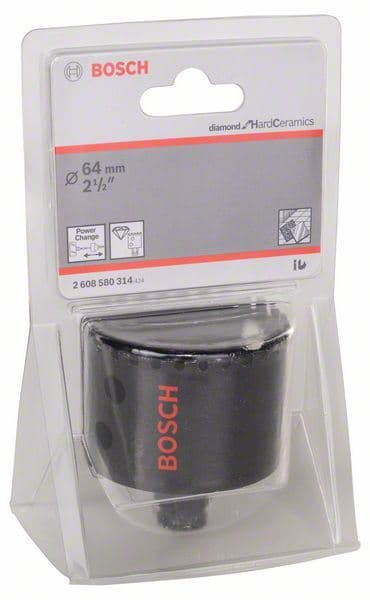 Dijamantska testera za otvore Diamond for Hard Ceramics Bosch 2608580314, 64 mm, 2 1/2"