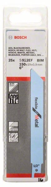 List univerzalne testere S 922 EF Bosch 2608657551, Flexible za Metal - slika 2