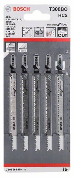 List ubodne testere T 308 BO Bosch 2608663868, Extraclean za Drvo - slika 2