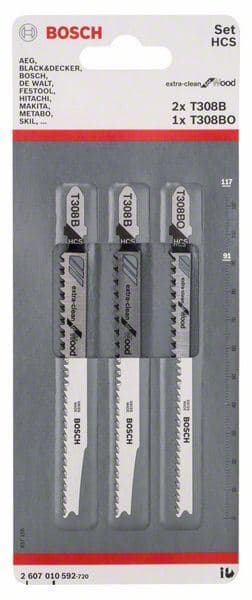 3-delni set listova ubodne testere Bosch 2607010592, T 308 B (2x); T 308 BO - slika 2